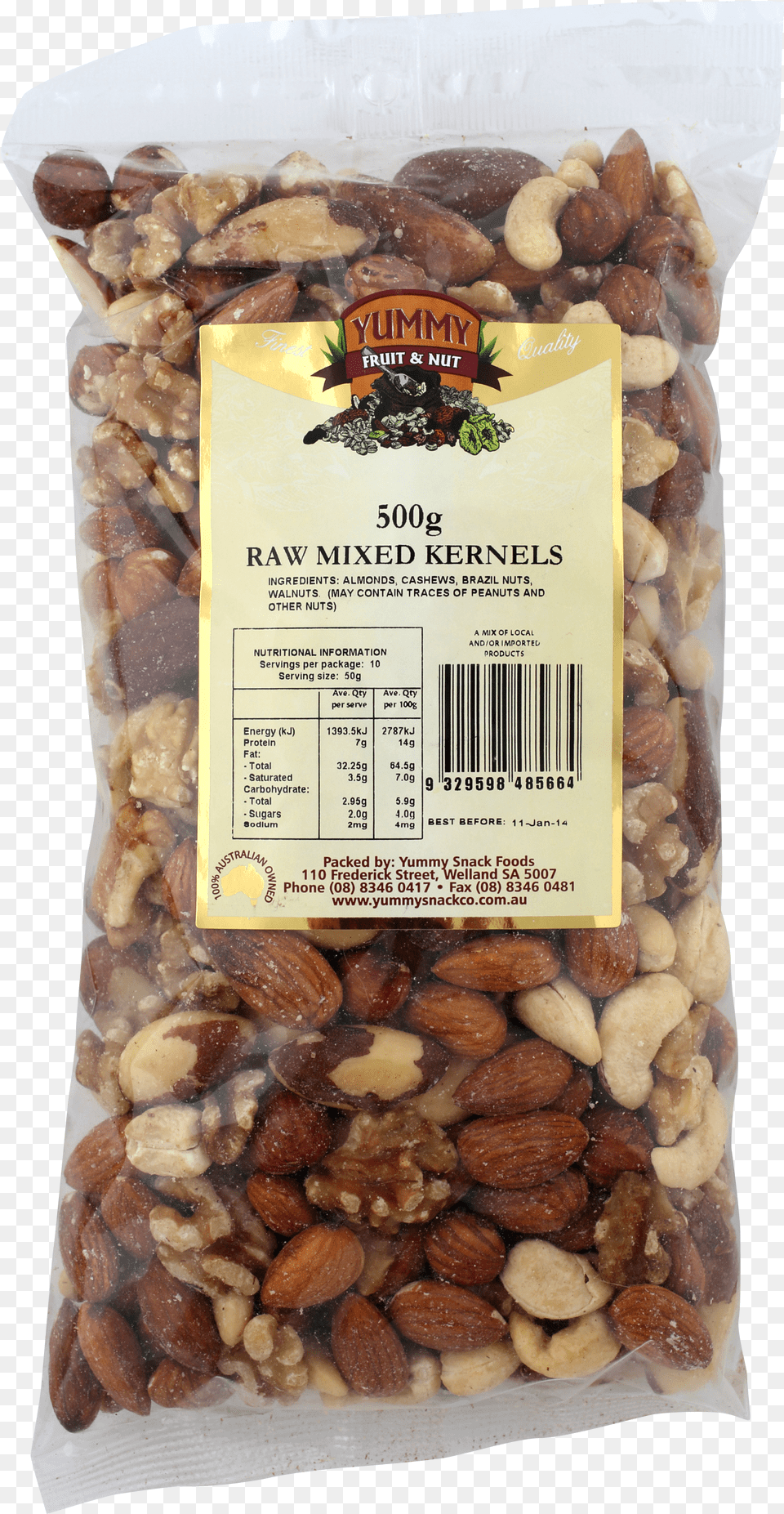 Mixed Nut Kernels Raw 500g Cranberry Bean Free Png Download