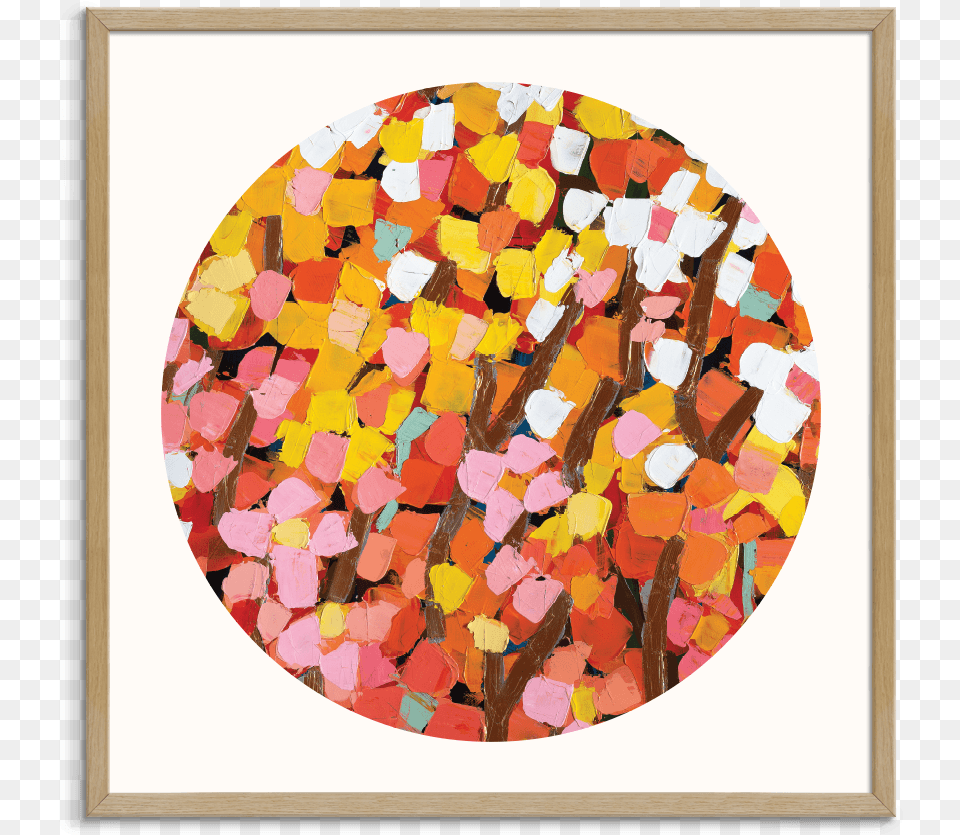 Mixed Oranges Round, Art, Modern Art, Collage, Painting Free Png