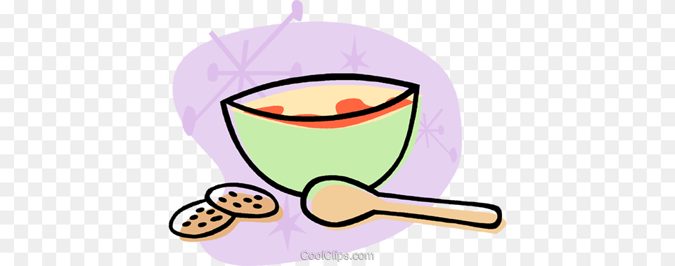 Mixing Bowl Royalty Vector Clip Art Illustration, Cutlery, Spoon, Food, Meal Free Png
