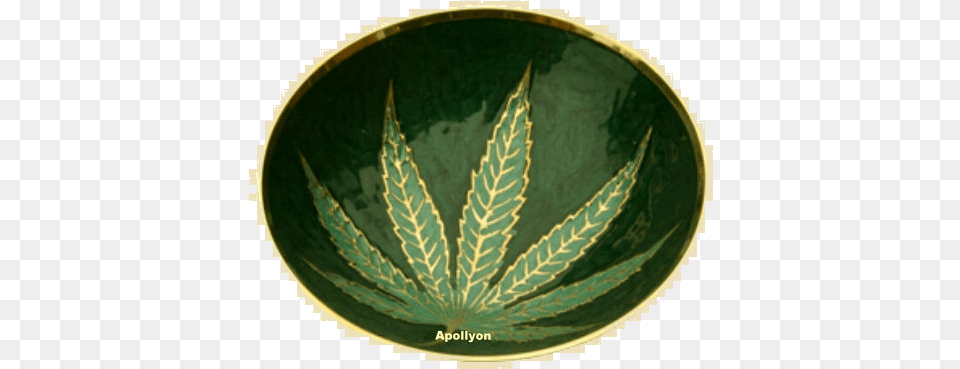 Mixing Bowl Weed Leaf Mixing Bowl For Weed, Herbal, Herbs, Plant, Pottery Free Png Download