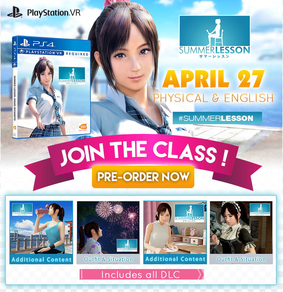 Miyamoto Hikari Day Out Summer Lesson Bandai Namco Games Summer Lesson English Subtitle, Adult, Poster, Person, Woman Free Png Download