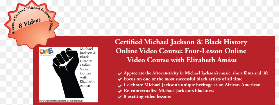 Mj Amp Black History Online Video Course Michael Jackson, Body Part, Hand, Person, Advertisement Png Image