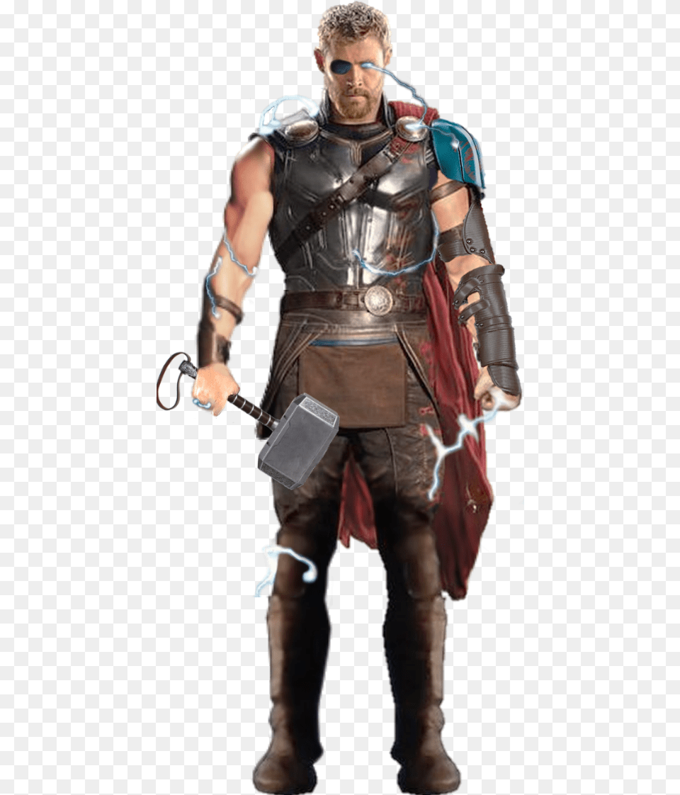 Mjolnir Thor Ragnarok Clipart Chris Hemsworth Mcu Vs Comics Characters, Clothing, Costume, Person, Adult Free Png Download