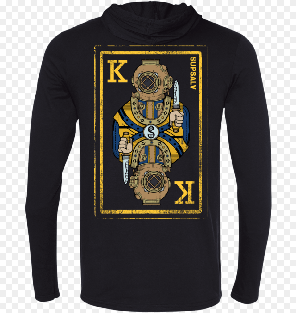 Mk V King Card Card Anvil Ls T Shirt Hoodie Hoodie, Clothing, Long Sleeve, Sleeve, T-shirt Png