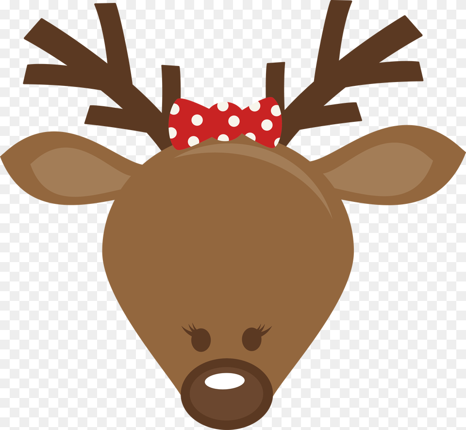 Mkc Cute Head Svg Rudolph The Red Nosed Reindeer Head, Wildlife, Animal, Deer, Mammal Free Transparent Png