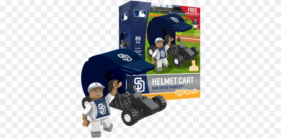 Mlb San Diego Padres Helmet Cart San Diego Padres, Plant, Person, Grass, People Free Png Download