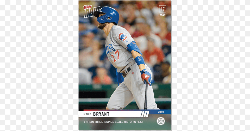 Mlb Topps Now Card Kris Bryant Walk Off Marlins 2019, Adult, Team, Sport, Person Free Png Download