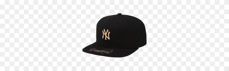 Mlb White Gold Snap Back Cap Metallic Logo Adjustable Limited Ny, Baseball Cap, Clothing, Hat, Hardhat Png