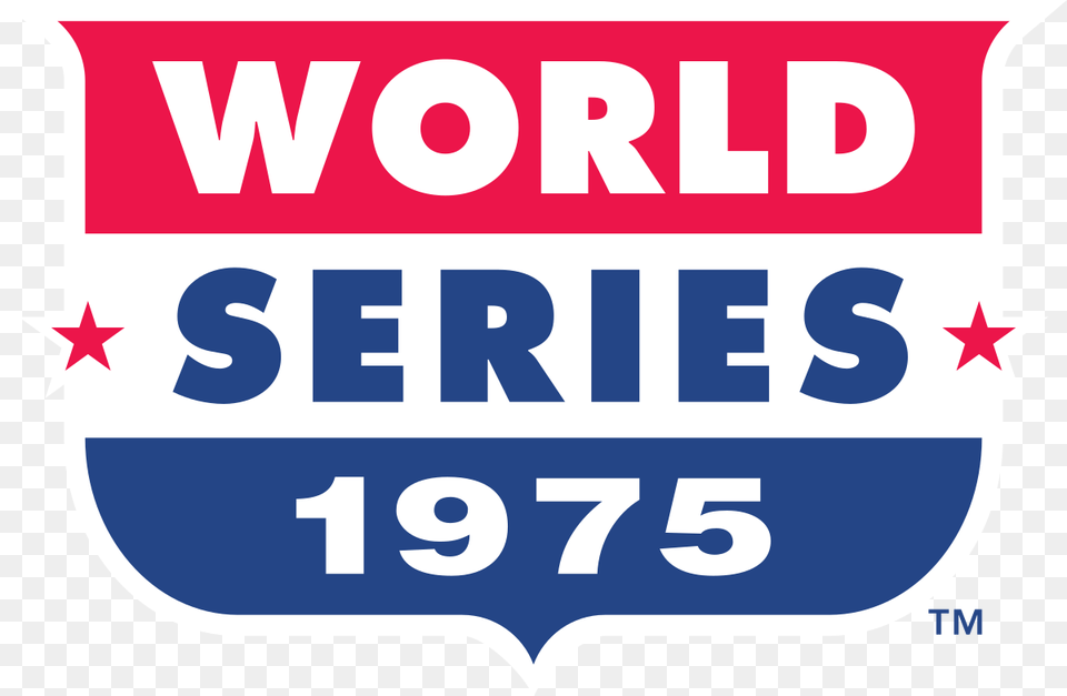Mlb World Series Patch 1975 Cincinnati Reds, Logo, Symbol, Text Png Image