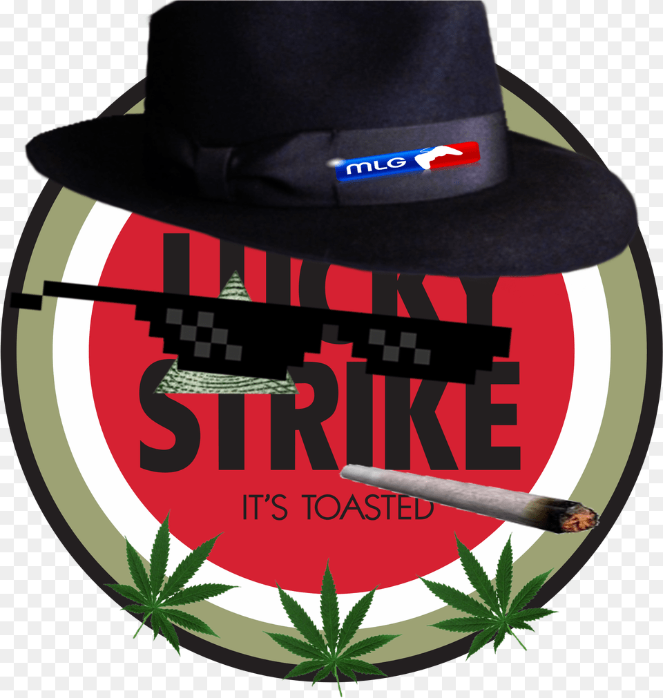 Mlg Fedora, Clothing, Hat, Plant, Weed Free Transparent Png