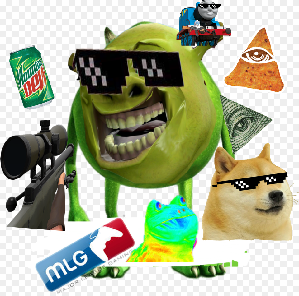 Mlg Shrek Freetoedit Shrek Mike Wazowski Meme Free Png Download