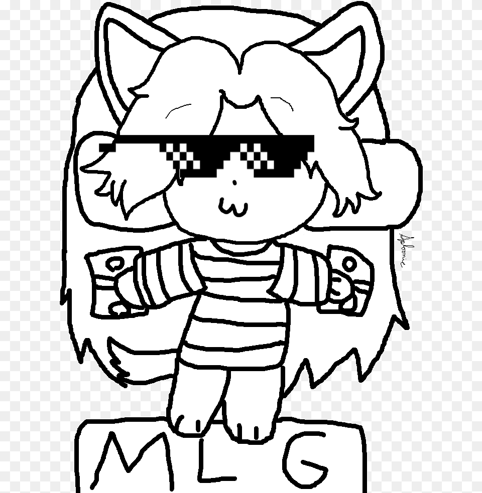 Mlg Temmie By On Art, Baby, Person, Face, Head Free Png
