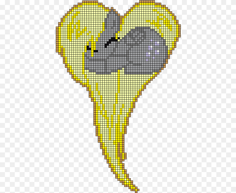 Mlp Derpy Hooves Heart Perler Bead Pattern By Indidolph Pixel Art Pony Heart, Tile Free Png Download