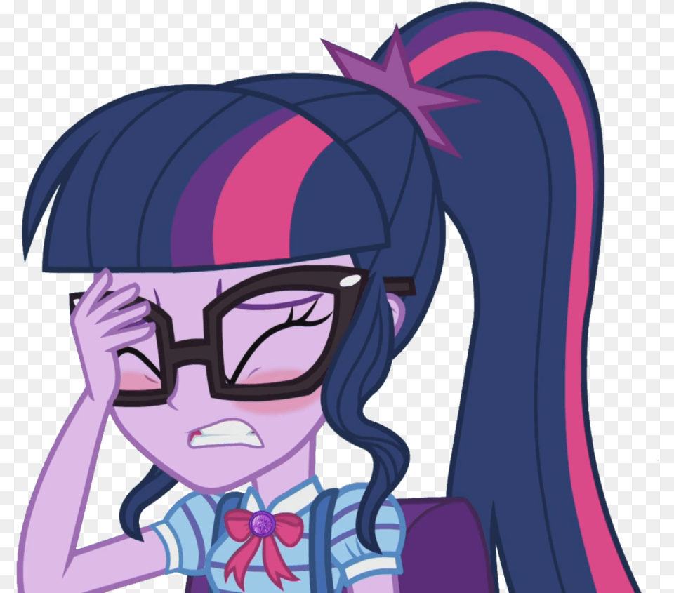 Mlp Equestria Girls Series Sci Twi Face Palm By Thebarsection Mlp Equestria Girls Sci Twi, Book, Comics, Publication, Baby Free Png Download