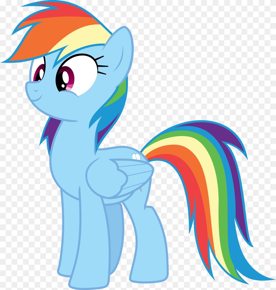 Mlp Rainbow Dash Looking Cute Clipart Cute Mlp Rainbow Dash, Art, Graphics, Cartoon Free Transparent Png