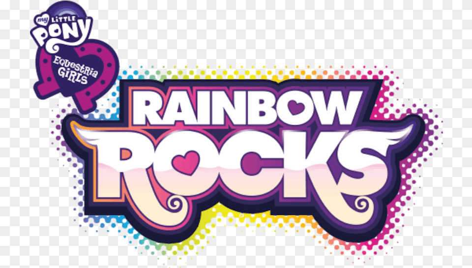 Mlp Rainbow Rocks Full Movie Download My Little Pony Equestria Girls Rainbow Rocks Logo, Purple, Sticker, Food, Sweets Free Png