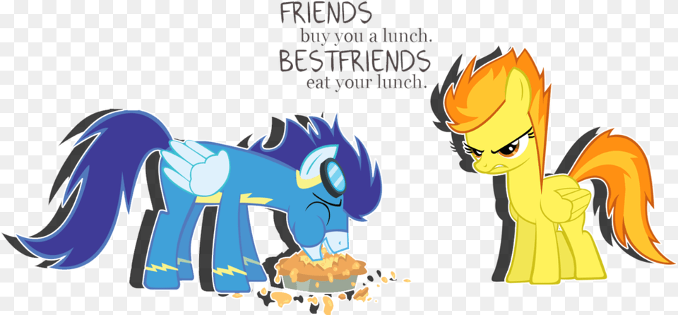 Mlp Spitfire And Soarin Download Buy You Lunch Best Friends, Book, Publication, Comics, Baby Png Image
