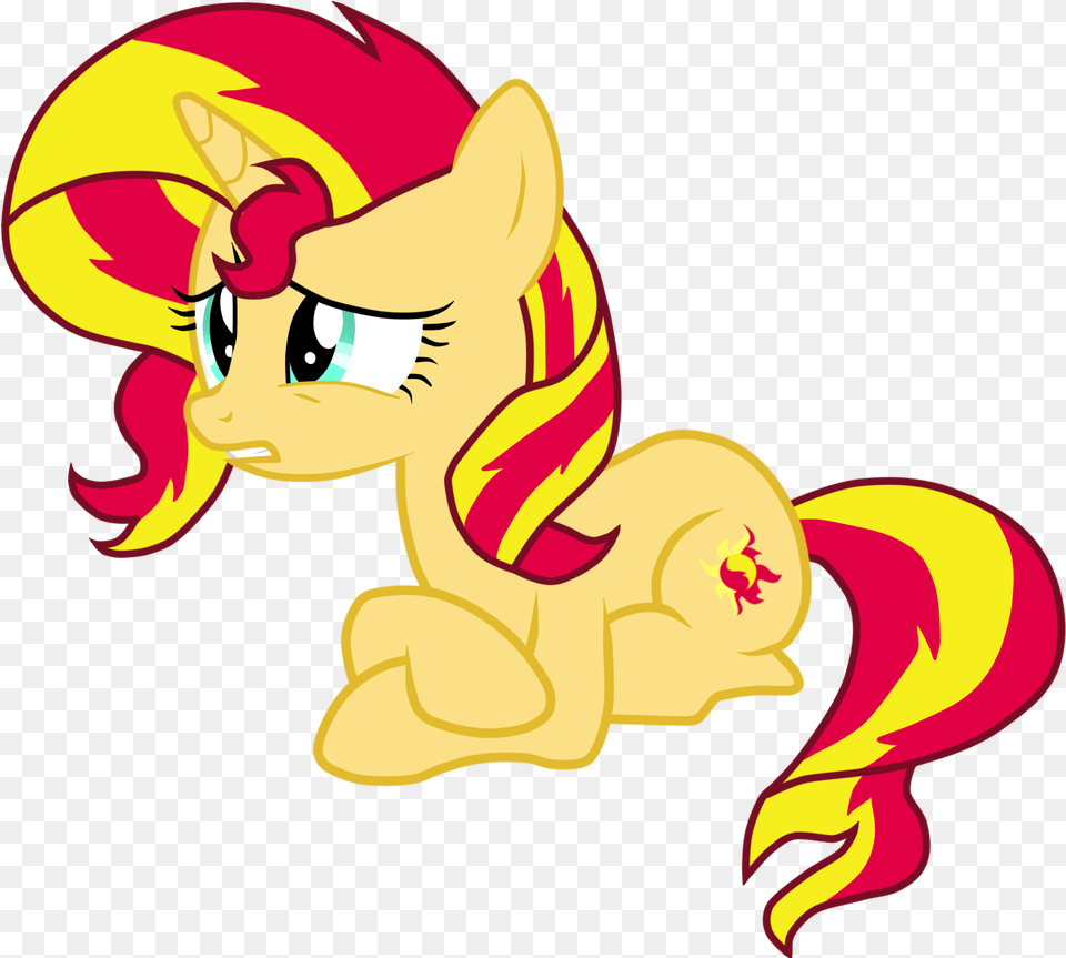 Mlp Sunset Shimmer Sad, Cartoon, Baby, Person Free Png Download