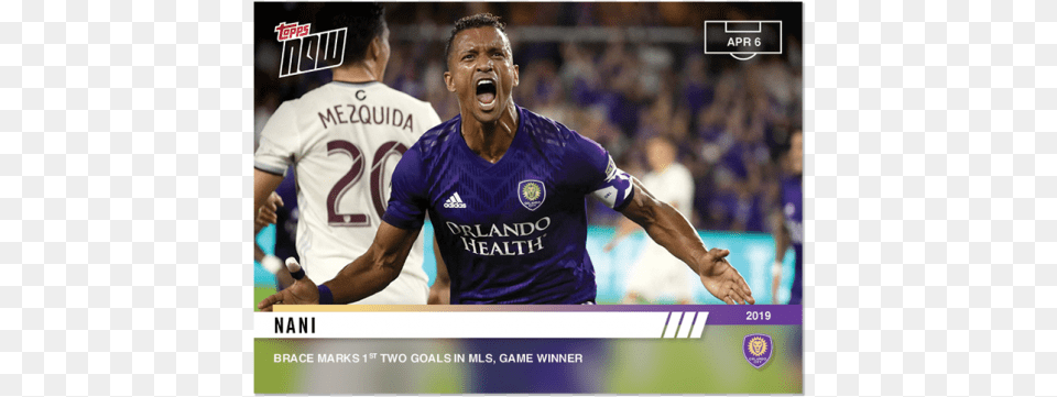 Mls Topps Now Card Nani Orlando City, Person, Head, Face, Male Png Image