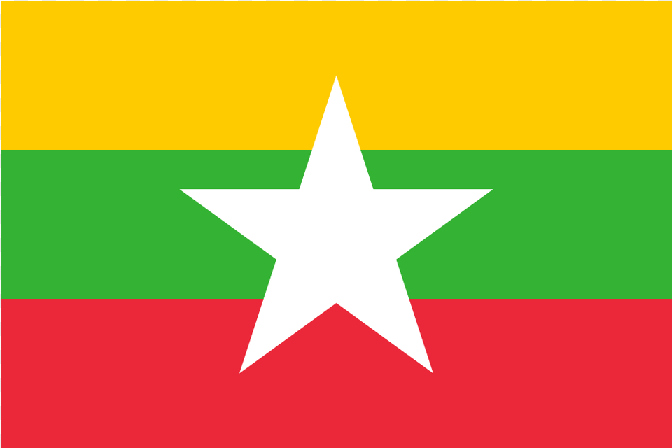 Mm Myanmar Burma Flag Icon Flag Of Myanmar, Star Symbol, Symbol Free Png