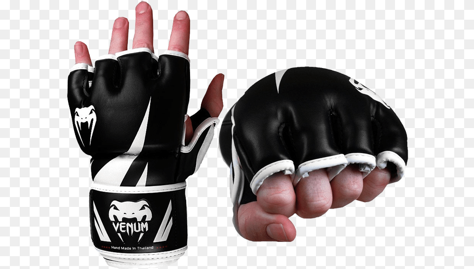 Mma Punch Transparent Mma Gloves On Hand, Baseball, Baseball Glove, Clothing, Glove Free Png Download