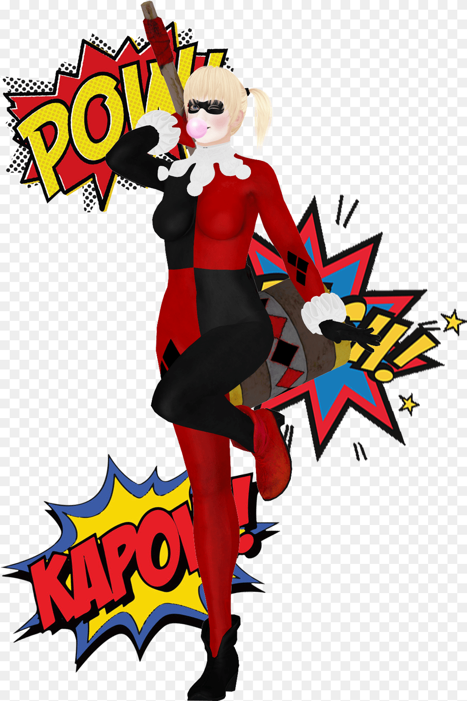 Mmd Harley Quinn Dl, Book, Clothing, Comics, Costume Png Image