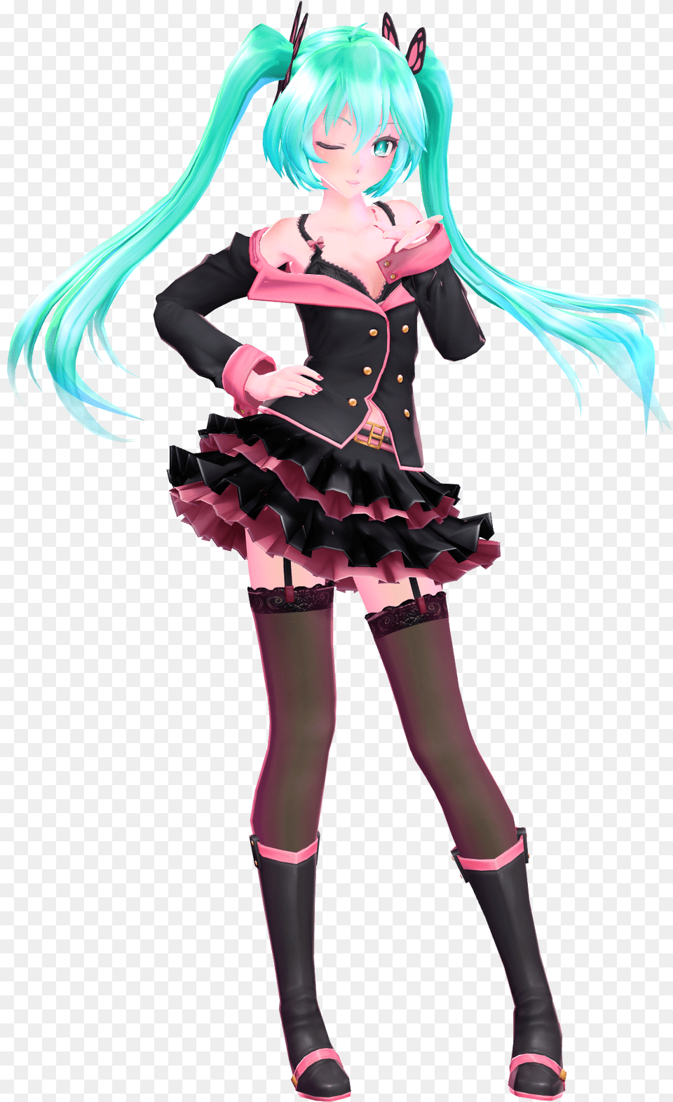 Mmd Miku Sweet Devil, Book, Publication, Person, Costume Free Png Download