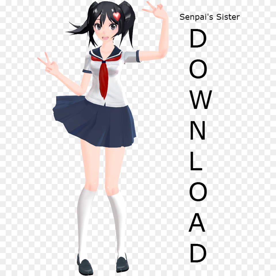 Mmd Models Yandere Simulator, Book, Clothing, Comics, Costume Png Image