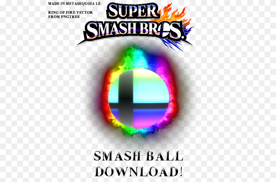 Mmd Super Smash Bros Smash Ball, Advertisement, Poster, Logo, Light Png