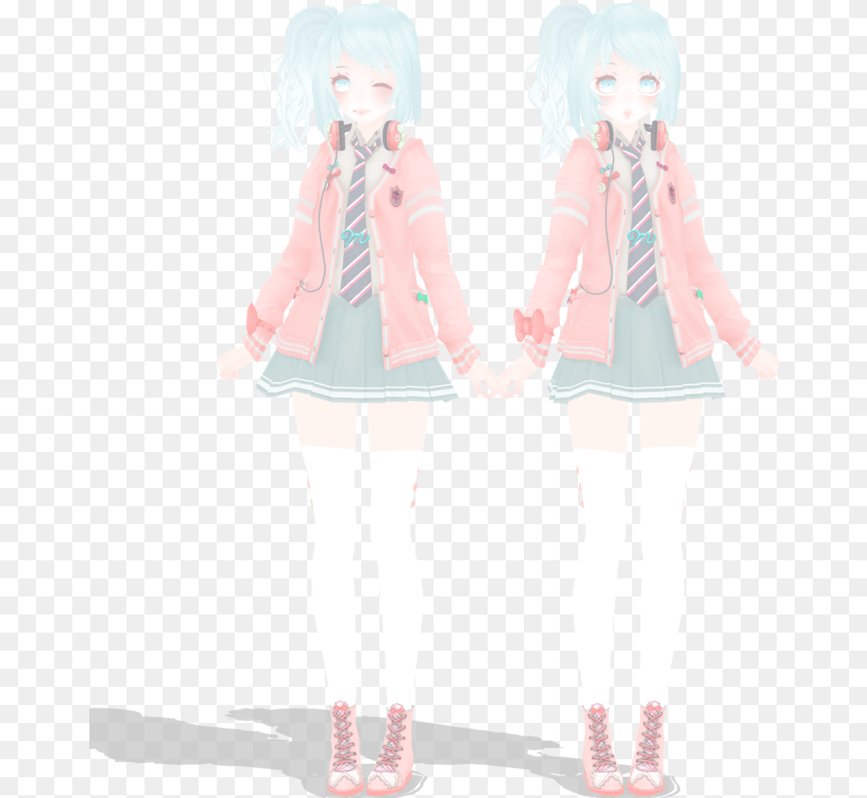 Mmd Tda Ribbon Girl Miku Dl, Publication, Book, Comics, Adult Png