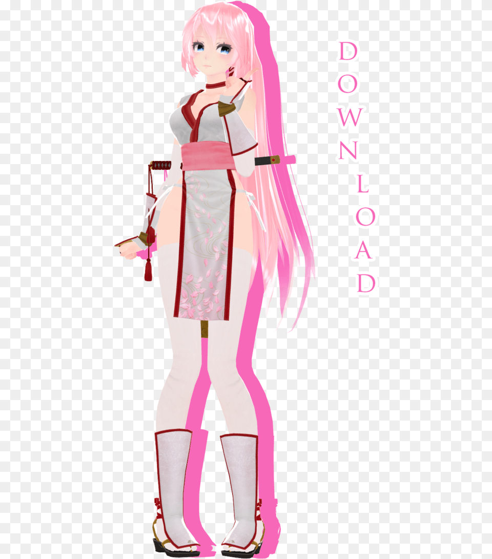 Mmd Tda White Dress Luka, Book, Publication, Comics, Adult Free Png