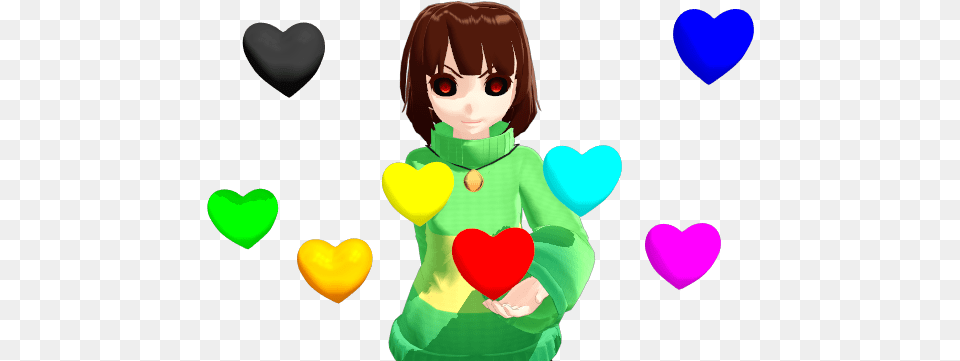Mmd Undertale Heart Warrior Heart, Baby, Person, Face, Head Free Png