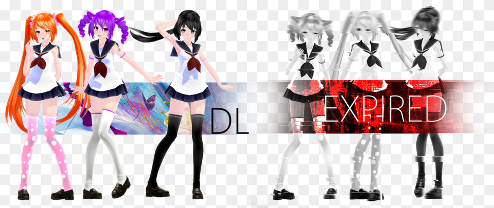 Mmd Yandere Simulator Models Dl, Comics, Book, Person, Publication Png Image