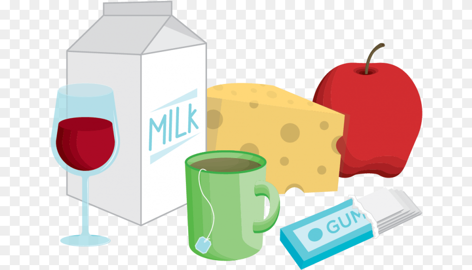 Mmm Tasty Foods And Health Food For Teeth Clipart, Cup, Glass, Dairy, Beverage Free Png