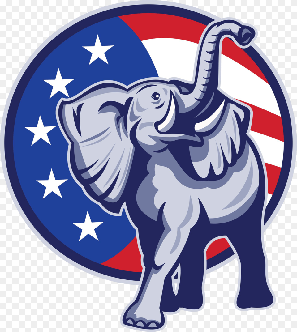 Mnb Cool Republican Elephant, Emblem, Symbol, Animal, Dinosaur Png Image