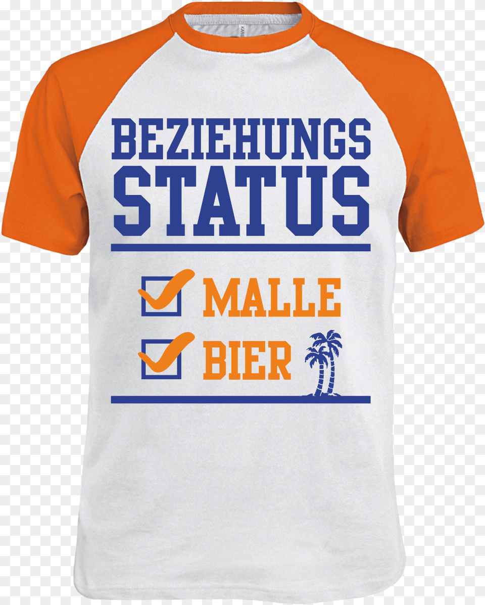 Mnner T Shirt Beziehungsstatus Malle Bier Active Shirt, Clothing, T-shirt Free Png Download