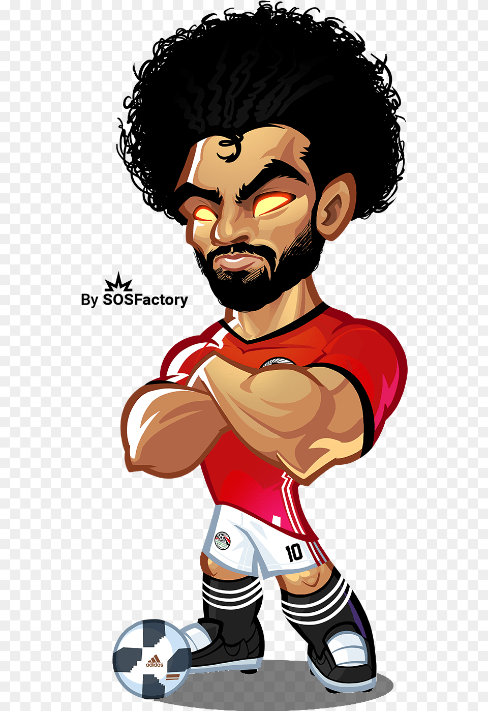 Mo Salah Mascotization, Adult, Male, Man, Person Free Png Download