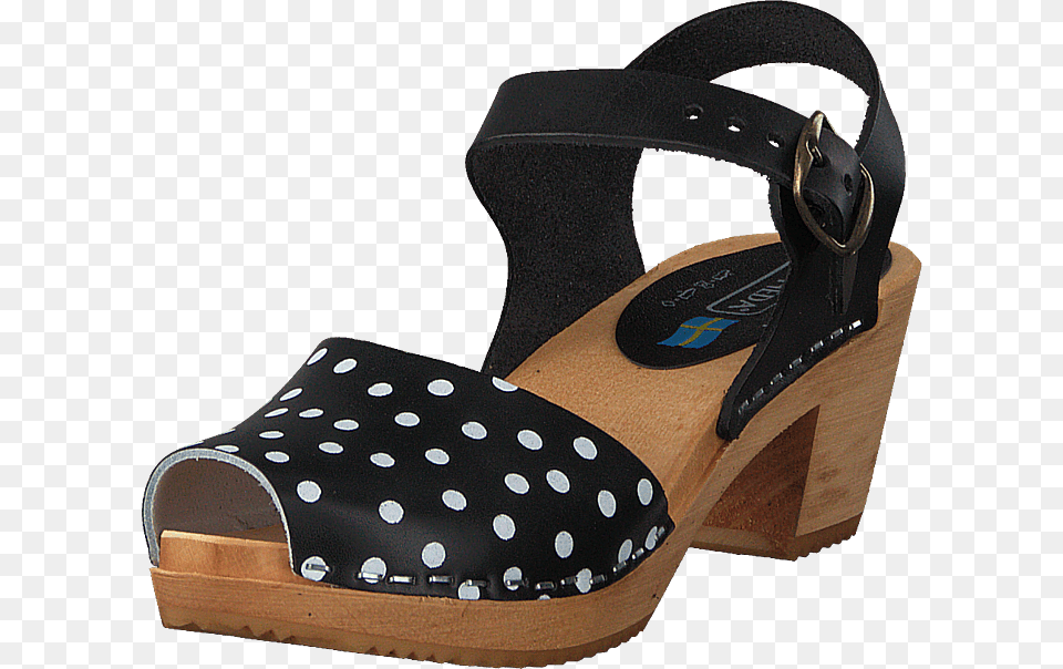Moa Pull Black Black Dots High Heels, Clothing, Footwear, Sandal, Shoe Png Image