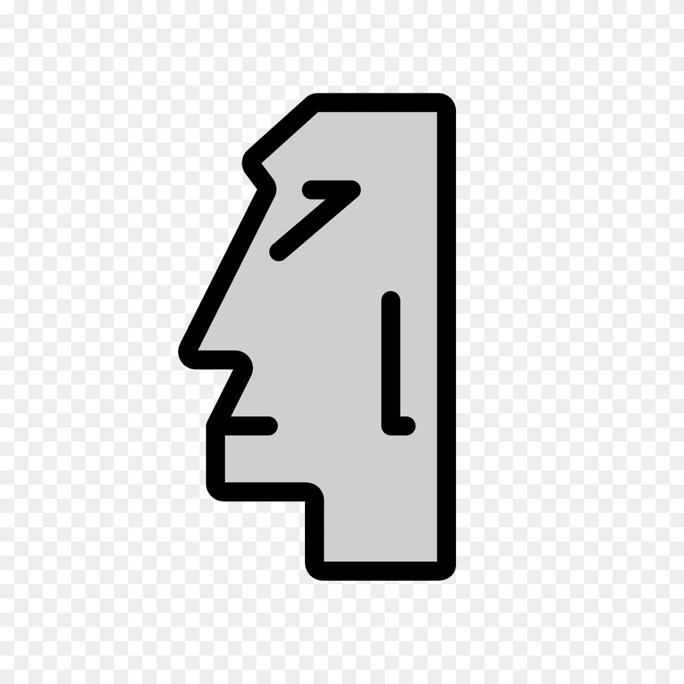 Moai Emoji Clipart, Number, Symbol, Text, Weapon Png Image