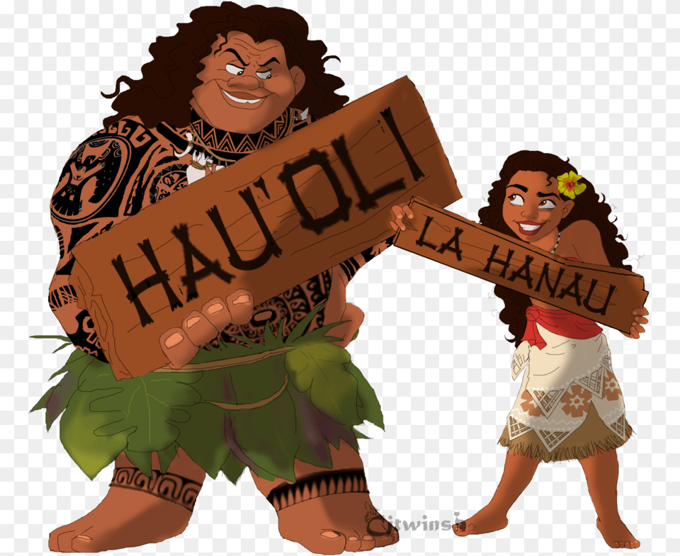 Moana And Maui By Cjtwins Moana And Maui Clipart, Baby, Person, Adult, Female Free Transparent Png