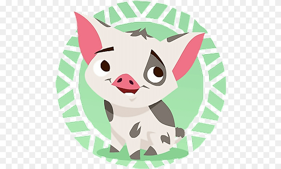 Moana Clipart Pua For On Mbtskoudsalg Cerdito Moana Stickers, Baby, Person, Face, Head Png Image