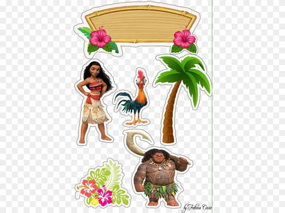 Moana Clipart Theme Clip Arts For On Transparent Moana Cake Topper Printable, Adult, Person, Woman, Female Free Png Download