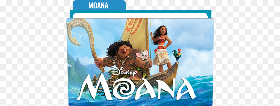 Moana Folder Icon Download Designbust Moana Videos, Advertisement, Person, Girl, Child Free Png