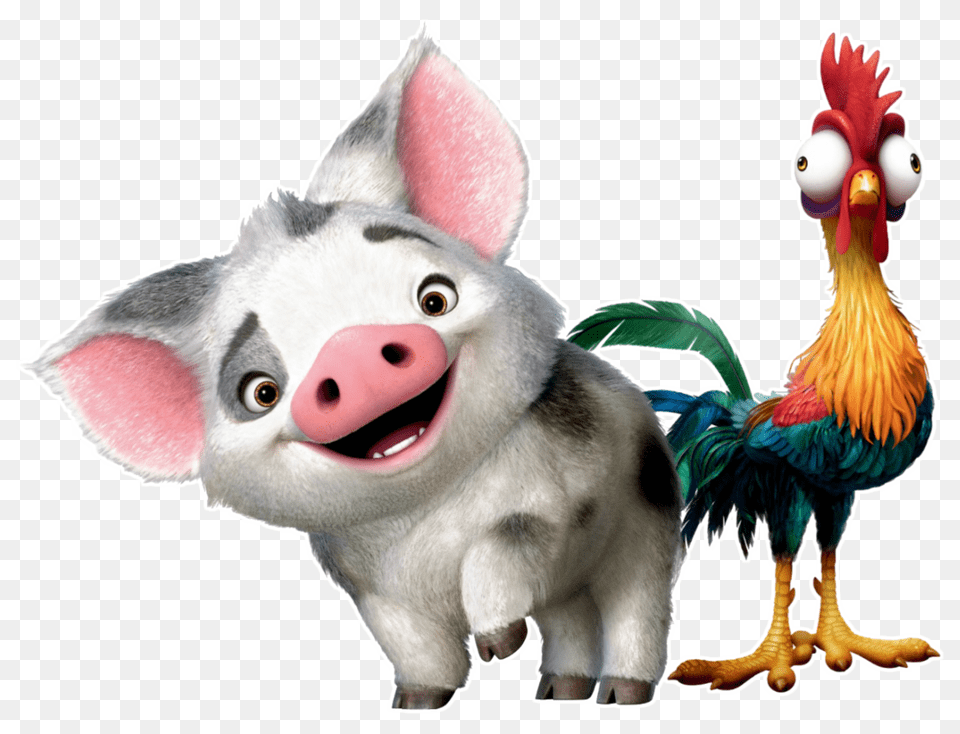 Moana Images Clipart Moana Pig And Chicken, Animal, Bird, Fowl, Poultry Png Image