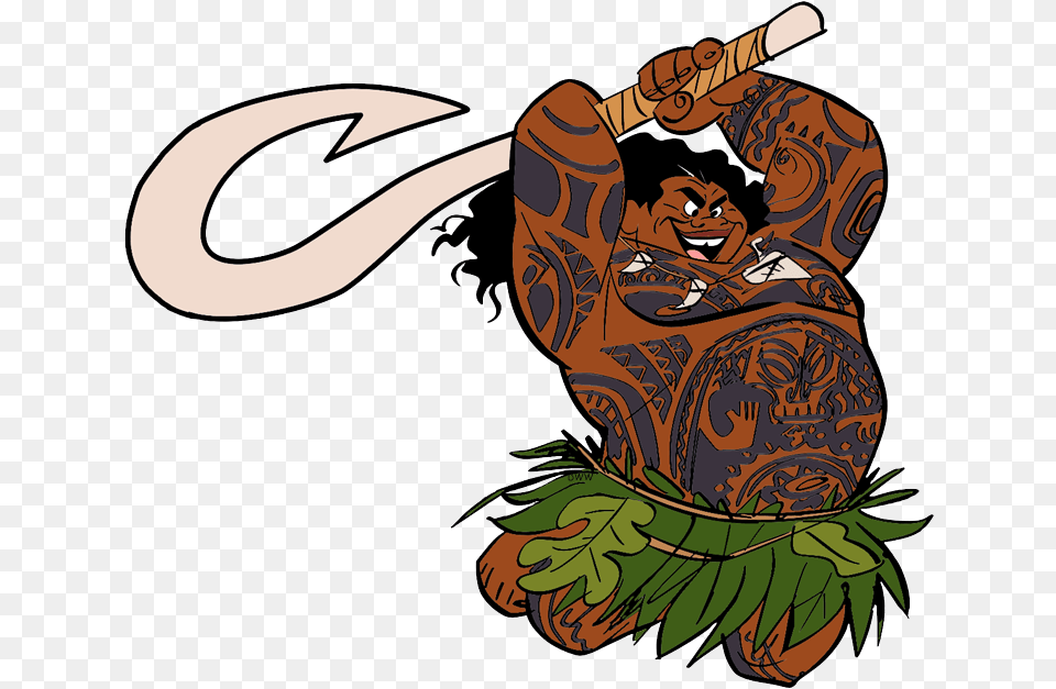 Moana Maui Art, Emblem, Symbol, Face, Head Free Png Download