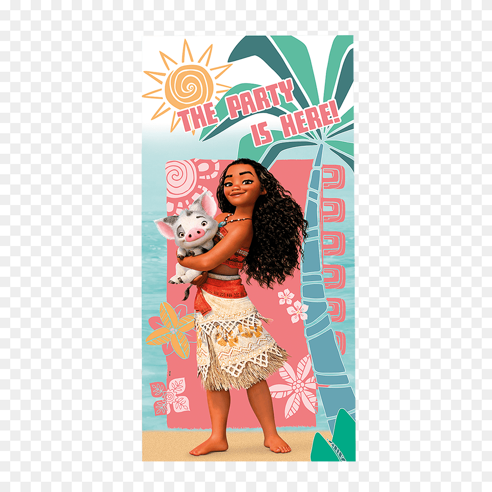 Moana Party Door Banner, Adult, Poster, Person, Woman Free Png Download