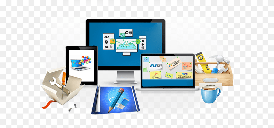 Mobile And Desktop App Development, Tablet Computer, Computer, Electronics, Screen Free Png Download