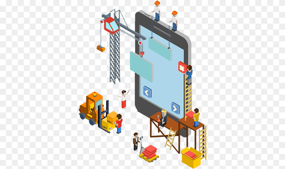 Mobile App Development We Work Web Development, Construction, Construction Crane, Bulldozer, Machine Free Png Download
