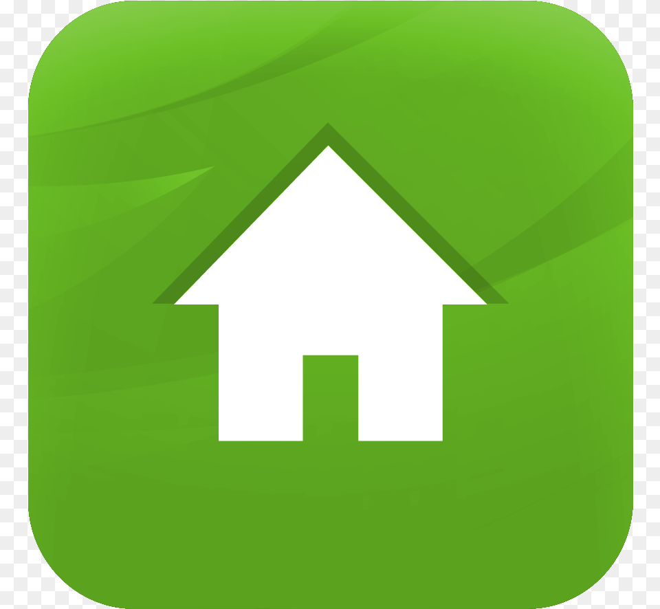 Mobile App Icons Home, Green Png Image