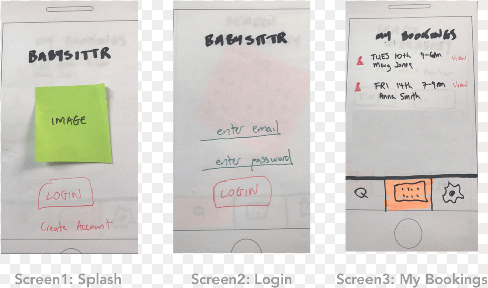 Mobile App Screen Designs Made With Pen And Paper Paper, Text, Handwriting, White Board Png